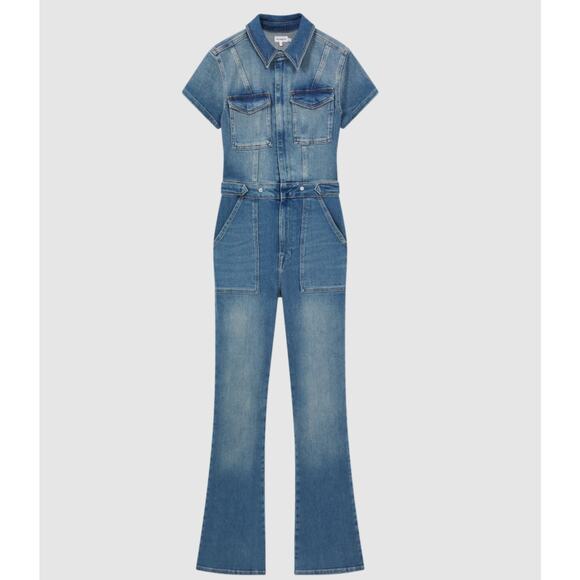 Good American NWT ($199) | Jean Fit For Success Jumpsuit in blue denim | size 3 - Picture 1 of 9